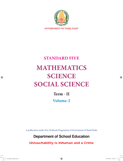 Mathematics 5th Std - English Medium Books - Term ll