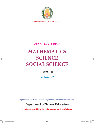 Social Science 5th Std - English Medium Books - Term ll