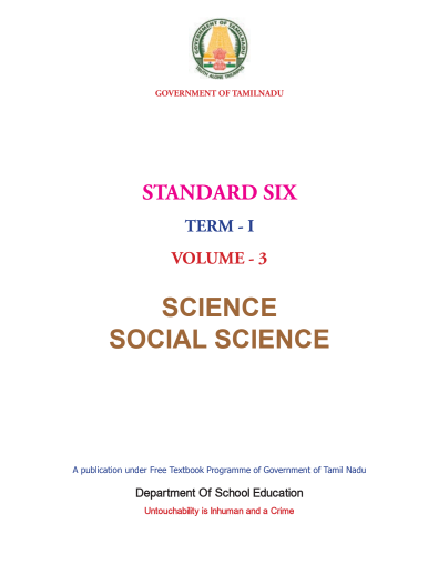 Social Science – 6th English Medium New Books, Term l