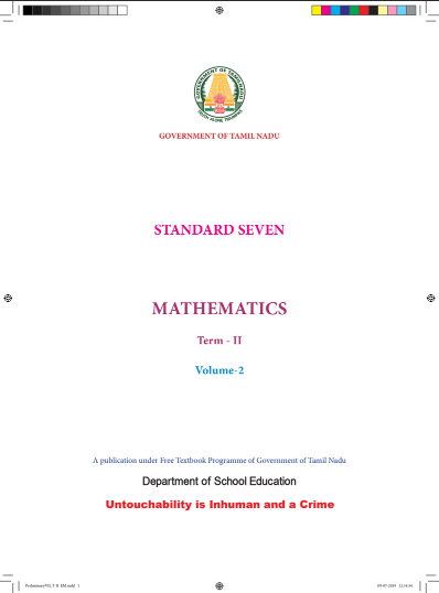 Mathematics – 7th English Medium Books, Term ll
