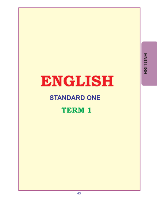English 1 st - English Medium New Books - Term I
