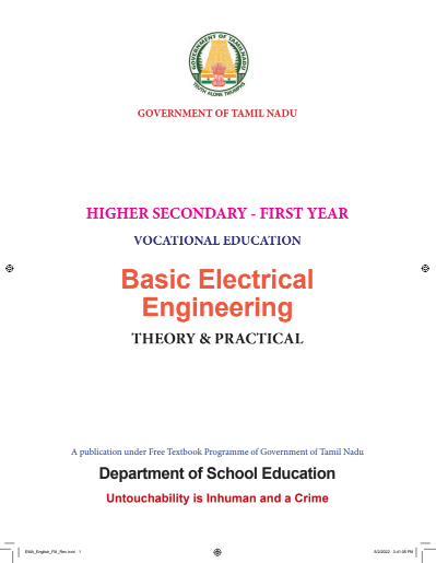 Basic Electrical Engineering, 11 th English – Vocational Subjects book