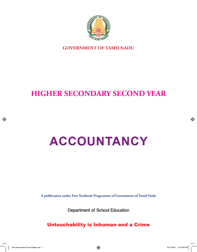 Accountancy, 12th English – General Subjects book