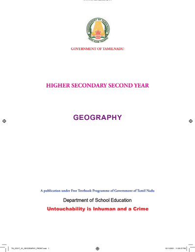 Geography, 12th English – General Subjects book