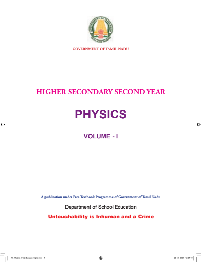 Physics l, 12th English – General Subjects book