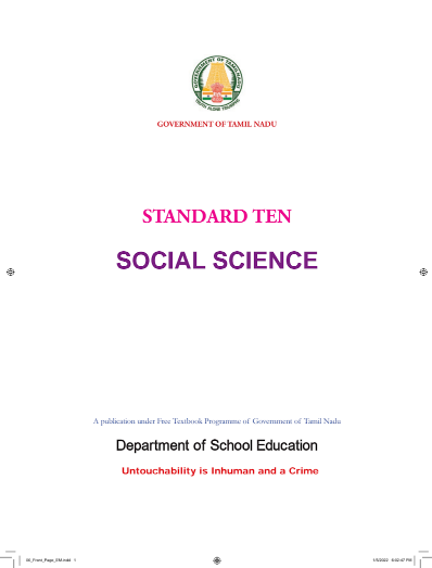Social Science – 10th English Medium Book