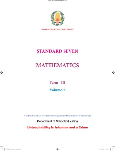 Mathematics – 7th English Medium Books, Term lll
