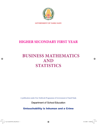 Business Mathematics and Statistics, 11 th English – General Subjects book