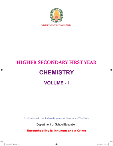 Chemistry l, 11 th English – General Subjects book